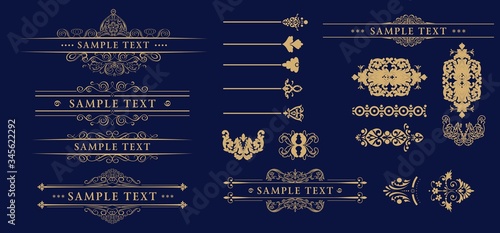 Collection set of label ornament vector illustration Free Vector