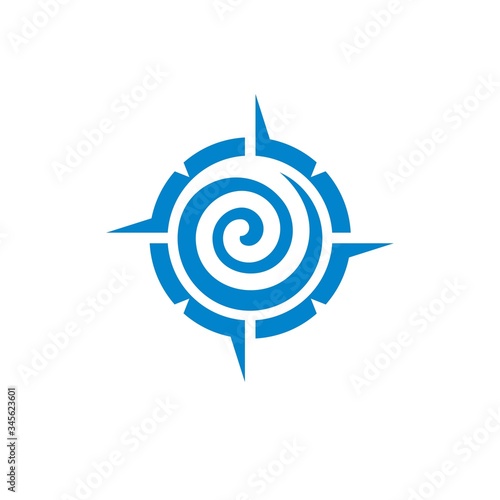 compass vortex  logo vector tempate ilustration