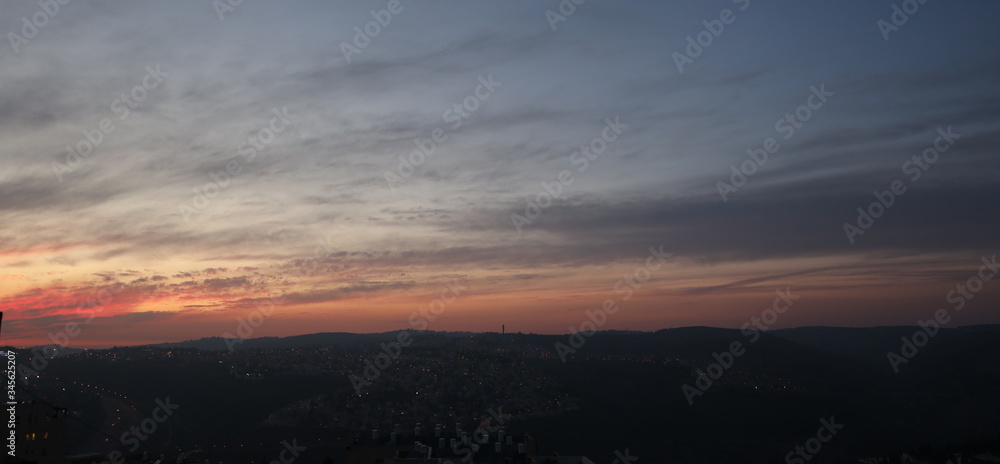 Sunrise over the city of Jerusalem Sunrise over the city of Jerusalem