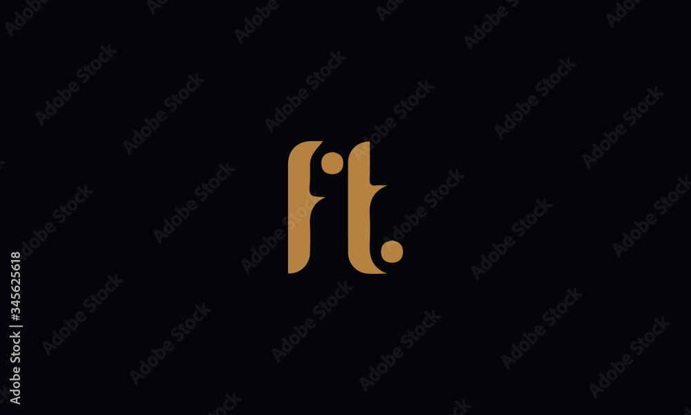 FT logo design template vector illustration minimal design FT logo design template vector illustration minimal design