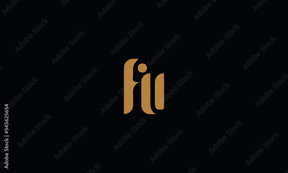 FU logo design template vector illustration minimal design FU logo design template vector illustration minimal design