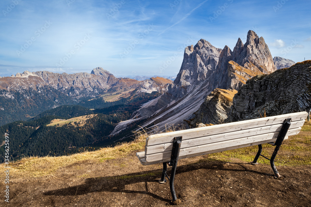 Autumn Seceda rock,  Italy Dolomites