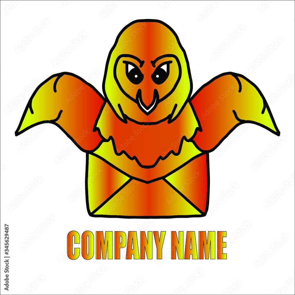 Fototapeta premium bird logo with letter icon