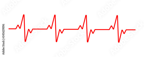 Heart cardiogram line. Vector illustration