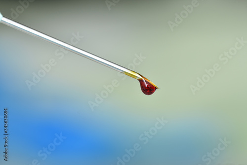 Injection Syringe With Blood- COVID-19 antibody blood test © Laurenx