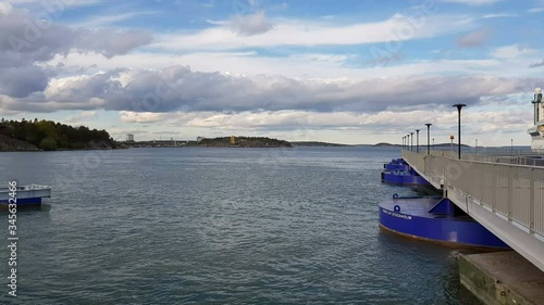 Wallpaper Mural Seagulls fly over the pier and the ocean.View of the ocean and the pier. Torontodigital.ca
