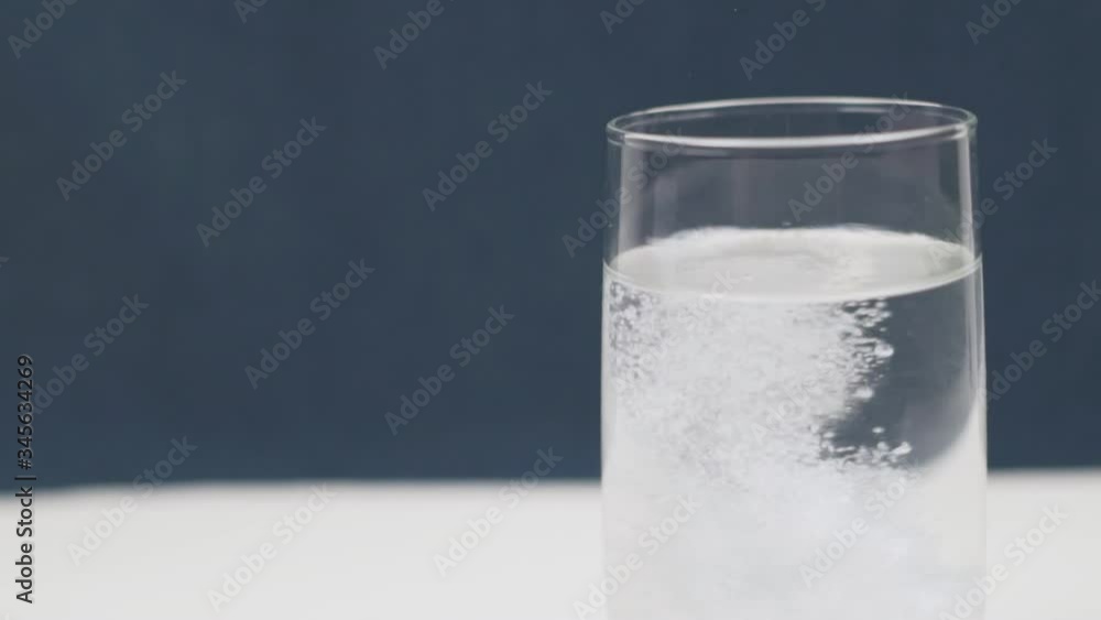 Close up Effervescent Fizzy Tablet Aspirin Paracetamol Vitamin C falls