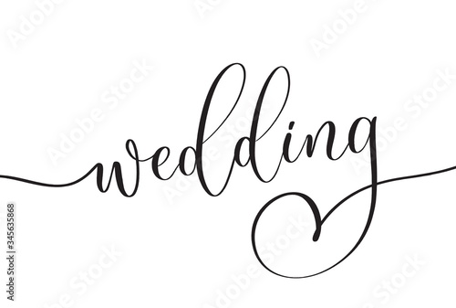 Wedding -  calligraphic inscription for album, cover.