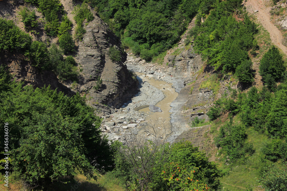Fast river in a beautiful canyon. Fast river in a beautiful canyon.