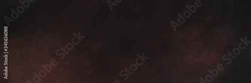painted grunge horizontal banner with very dark pink, old mauve and ash gray color