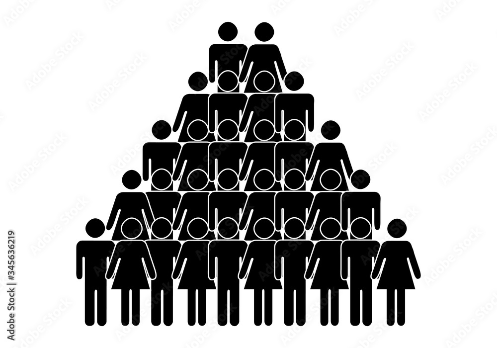 Icono negro de grupos de personas. Stock Vector | Adobe Stock