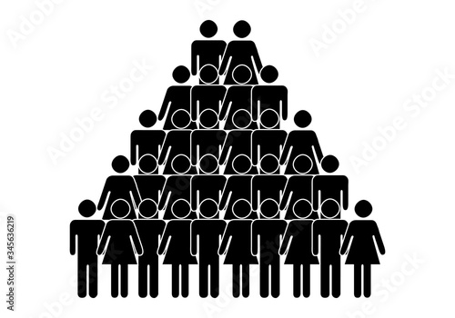 Icono negro de grupos de personas.
