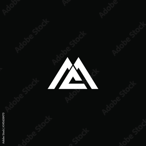 mc letter vector logo abstract photo