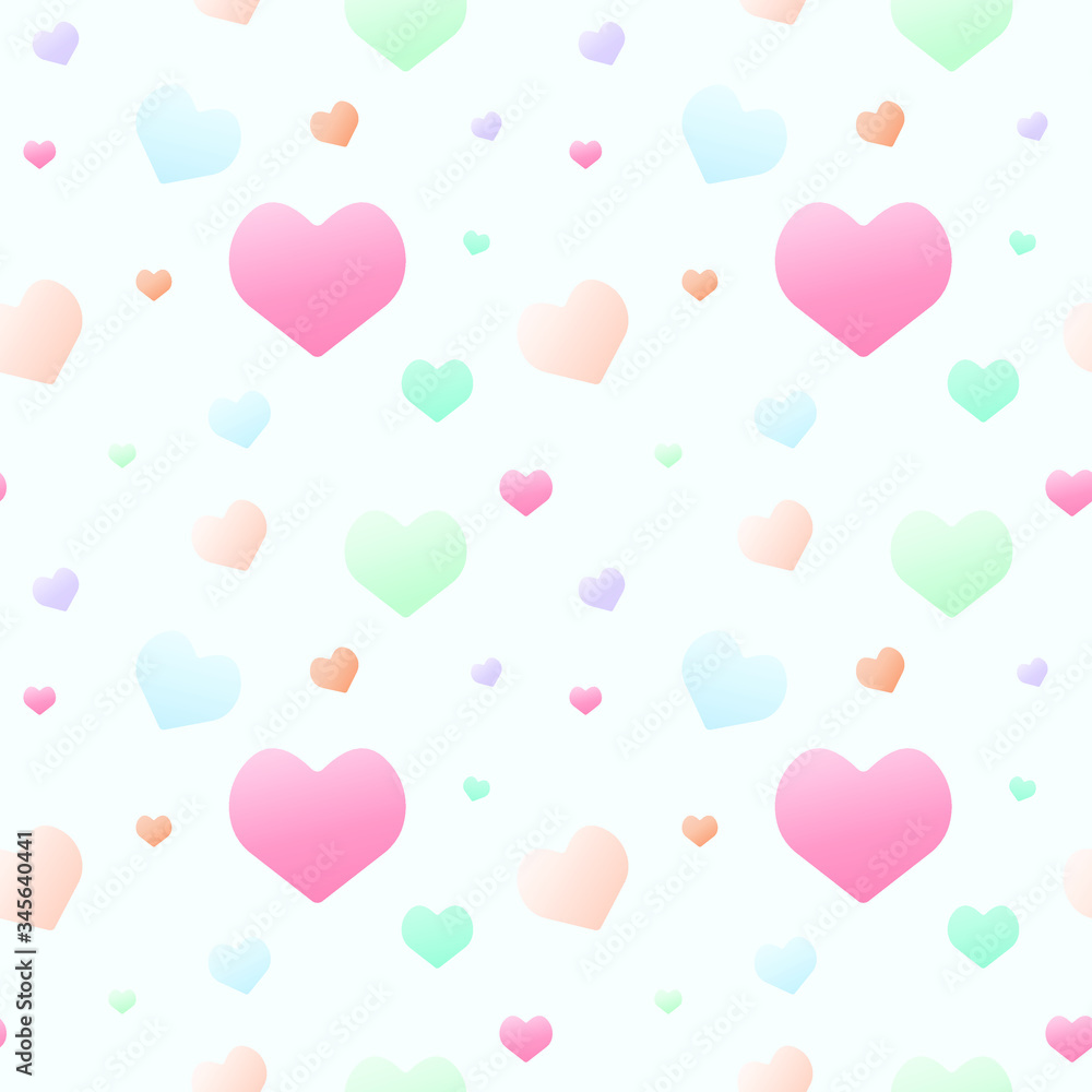 Cute hearts seamless texture pattern.