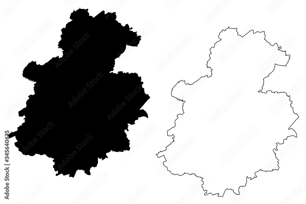 Luxembourg District (Grand Duchy of Luxembourg) map vector illustration, scribble sketch map