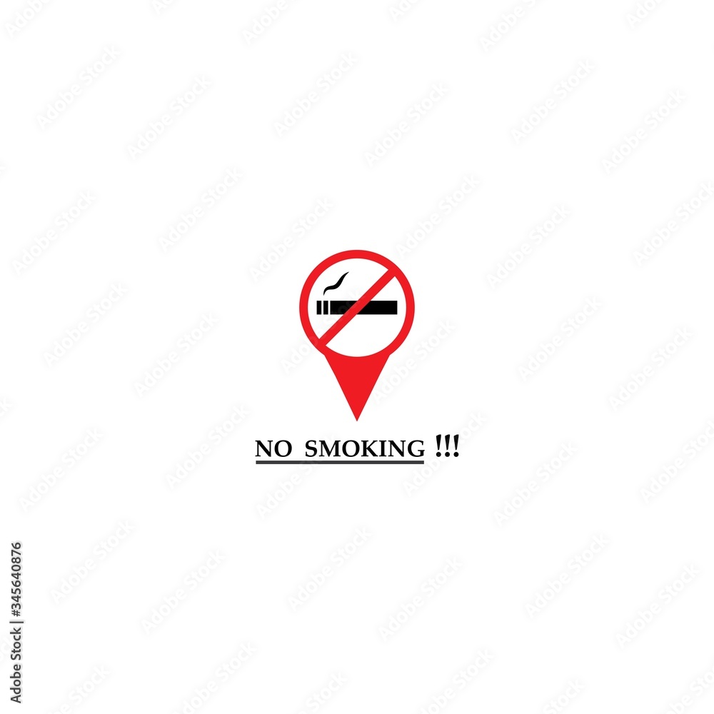 No smoking sign on white No smoking sign on white