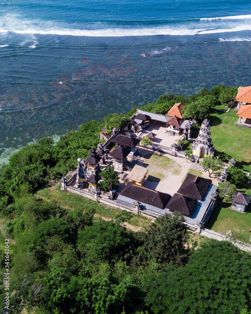 Aerial view of Balinese temple, Bali, Indonesia Aerial view of Balinese temple, Bali, Indonesia