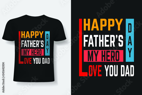 Happy Father's Day Typography T-shirt Design