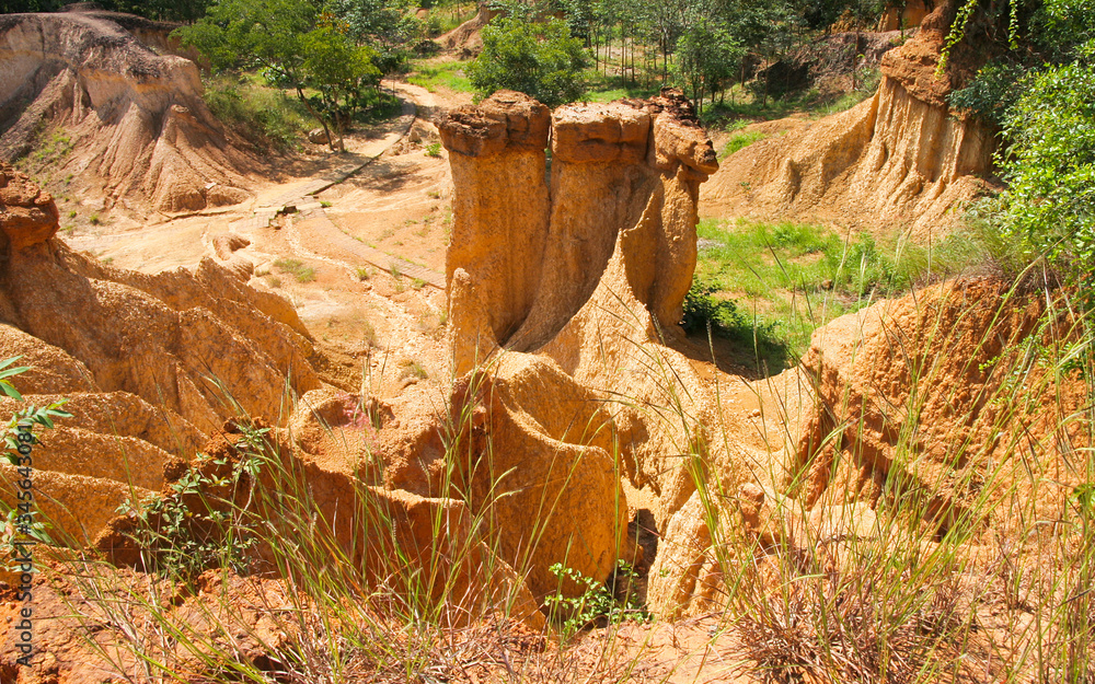 Rock formations in the Statepark., Canyon view in thailand. Rock formations in the Statepark., Canyon view in thailand.