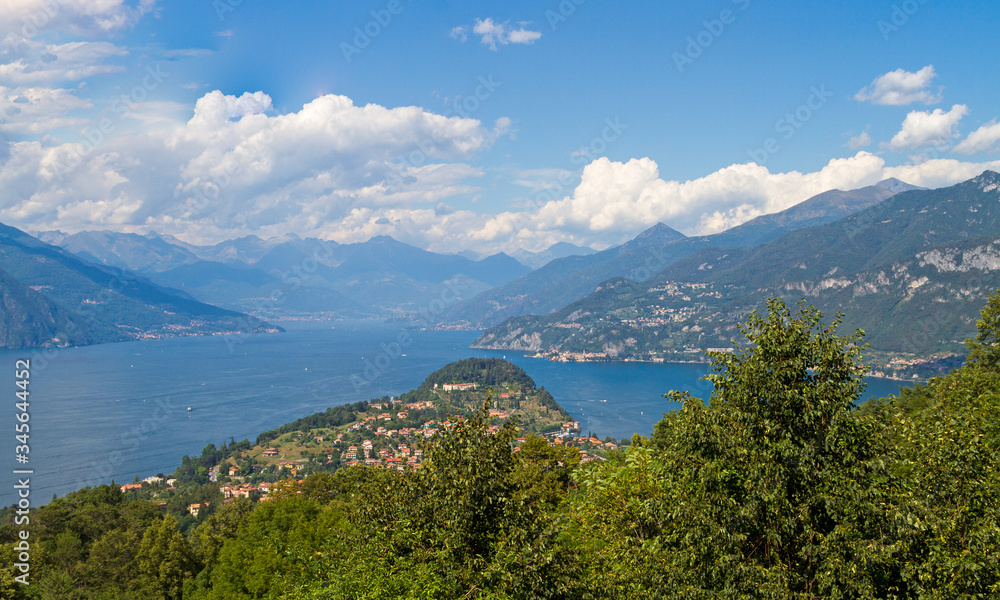 A view of a body of water with a mountain in the background. High quality photo