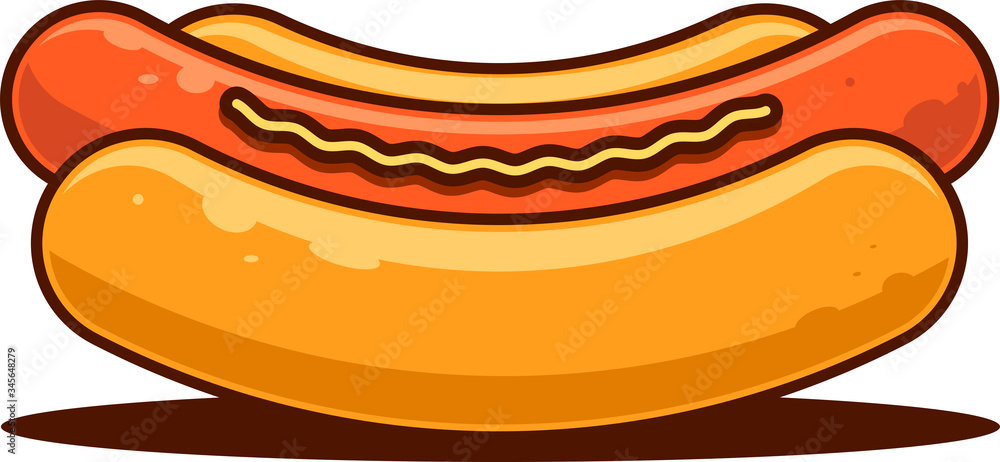 hotdog with mustard