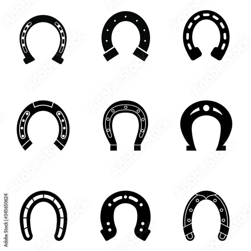 Horseshoe icon vector set. Luck illustration sign collection. Fortune symbol. 