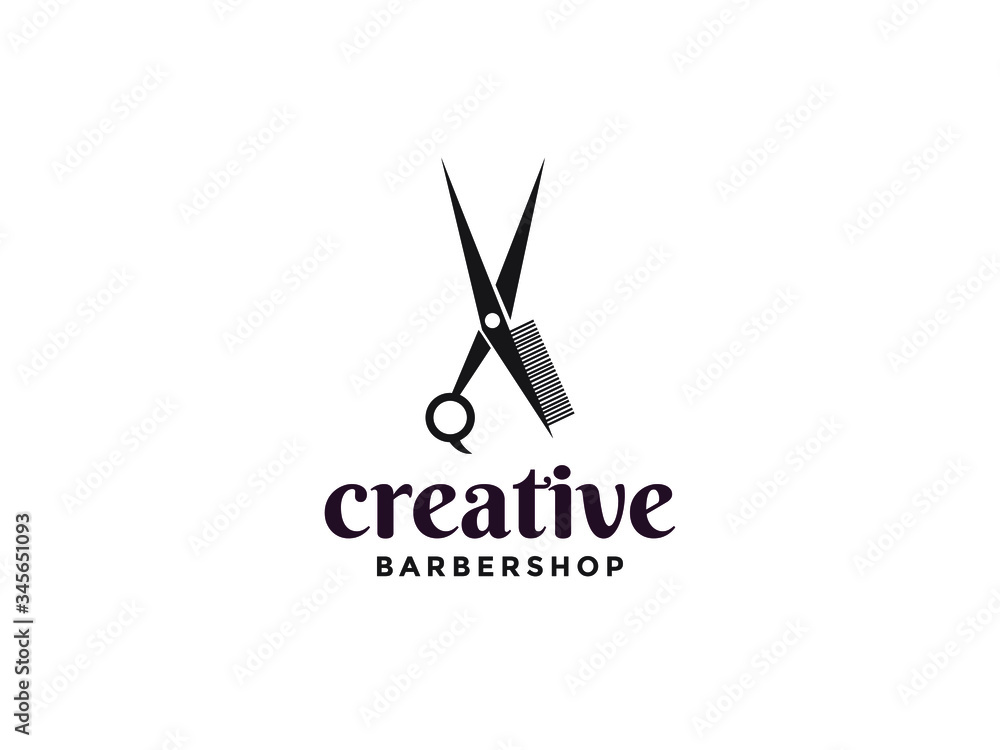 Barbershop logo design, man with beard vector illustration Barbershop logo design, man with beard vector illustration