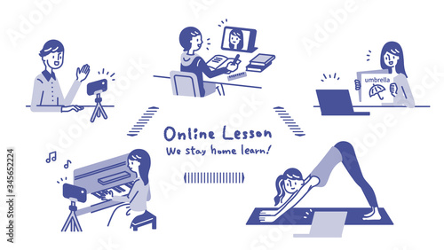 Remote online lesson, We stay home learn!