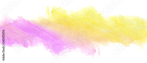 Watercolor stain on a white background. light purple strip