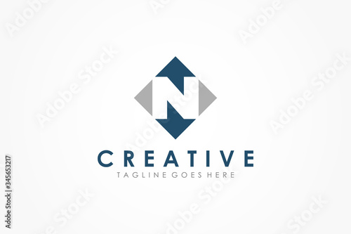 Abstract Initial Letter N Logo. Blue Arrow Up and Arrow Down with Negative Space Letter inside. Usable for Business and Technology Logos. Flat Vector Logo Design Template Element. Free Download Abstract Initial Letter N Logo. Blue Arrow Up and Arrow Down with Negative Space Letter inside. Usable for Business and Technology Logos. Flat Vector Logo Design Template Element. - GFXLoad