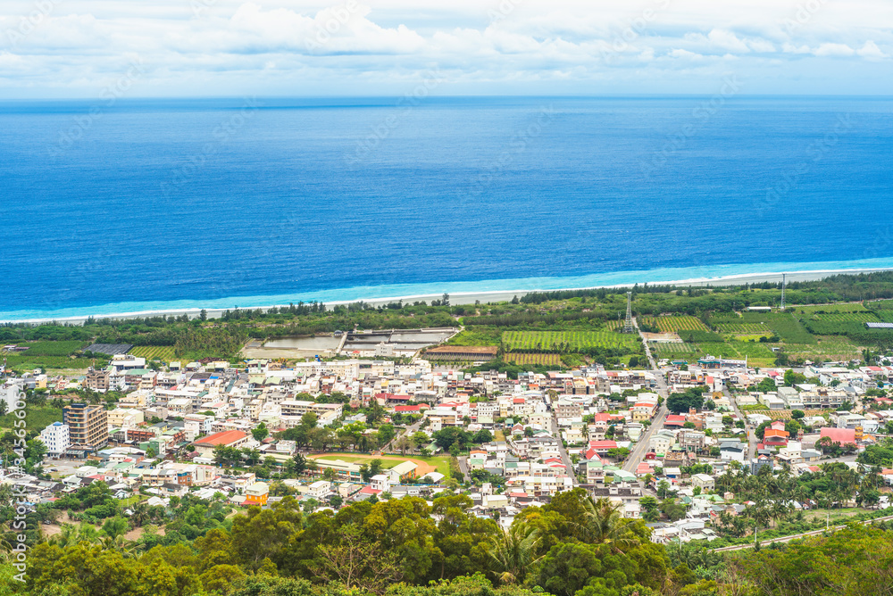 Aerial view of Taimali, township in Taitung, taiwan