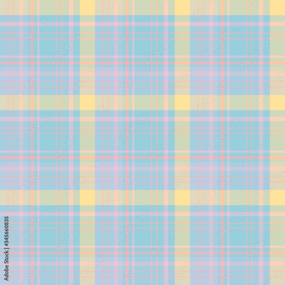 Seamless pattern in summer light blue, pink and yellow colors for plaid, fabric, textile, clothes, tablecloth and other things. Vector image. Seamless pattern in summer light blue, pink and yellow colors for plaid, fabric, textile, clothes, tablecloth and other things. Vector image.