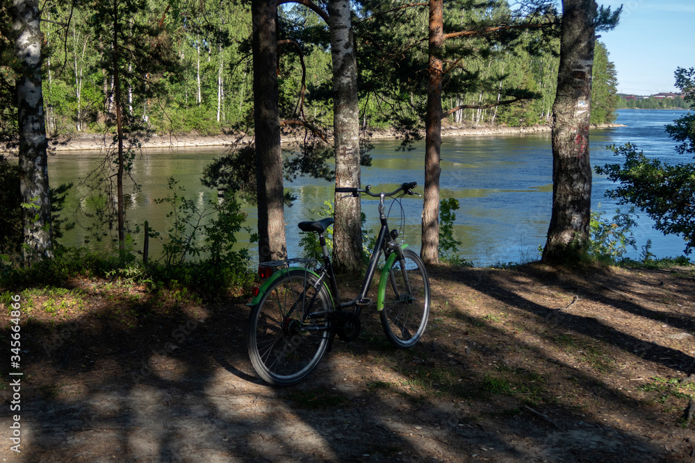 Fototapeta premium The picturesque surroundings of Imatra in Finland. summer view of the city of Imatra and its surroundings.