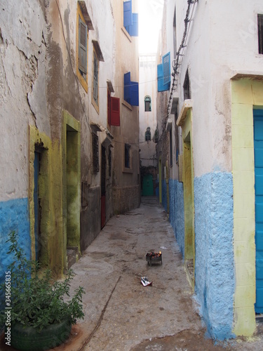 Narrow alleys of a port city, Essaouira, Morocco
