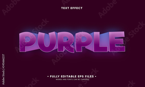 purple editable text effect 