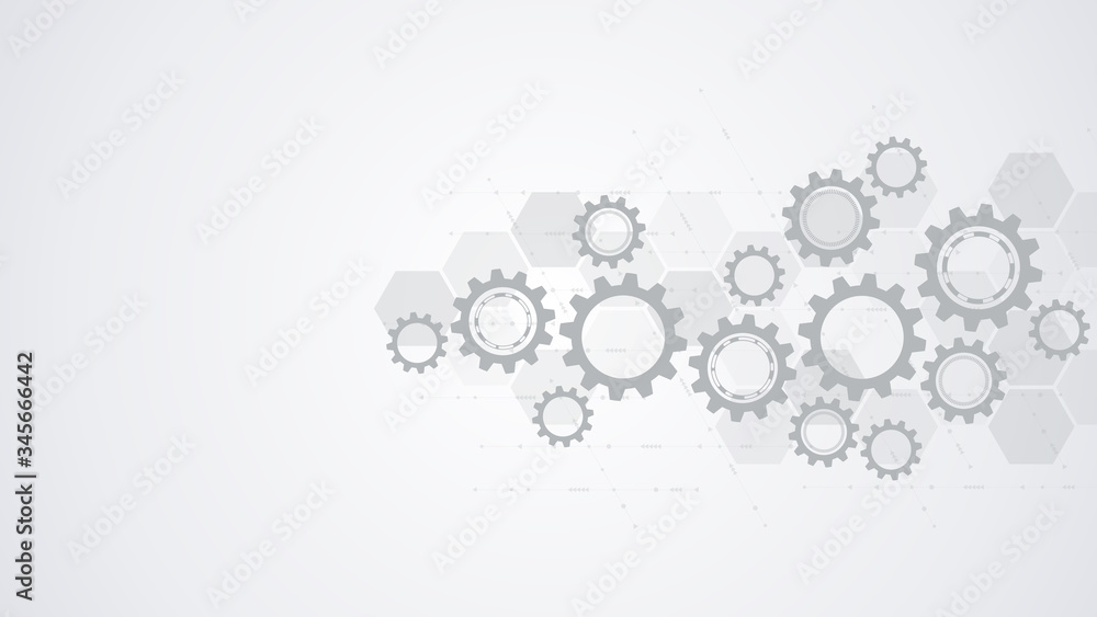 Cogs and gear wheel mechanisms. Hi-tech digital technology and engineering. Abstract technical background. Cogs and gear wheel mechanisms. Hi-tech digital technology and engineering. Abstract technical background.