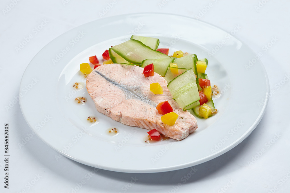 salmon with vegetables salmon with vegetables