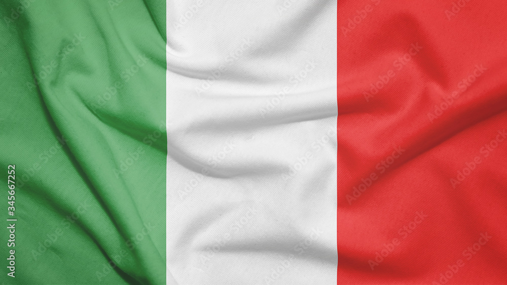 Italy flag with fabric texture Italy flag with fabric texture