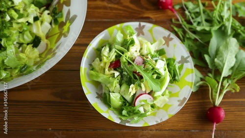 fresh salad in a bowl