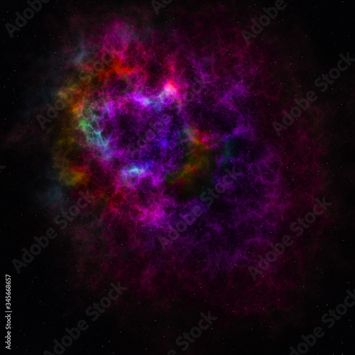Fototapeta Naklejka Na Ścianę i Meble -  Star field in galaxy space with nebula