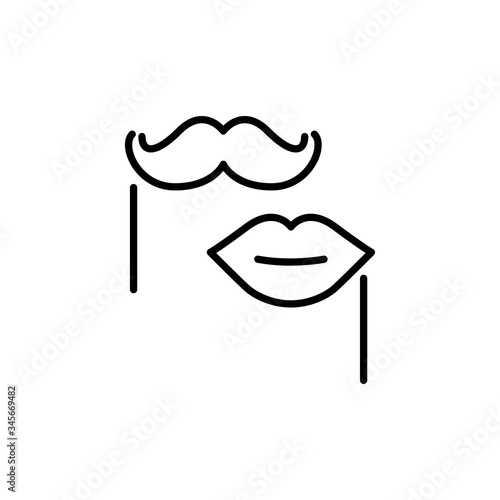 Photo booth prop icon. Wedding party symbol modern, simple, vector, icon for website design, mobile app, ui. Vector Illustration