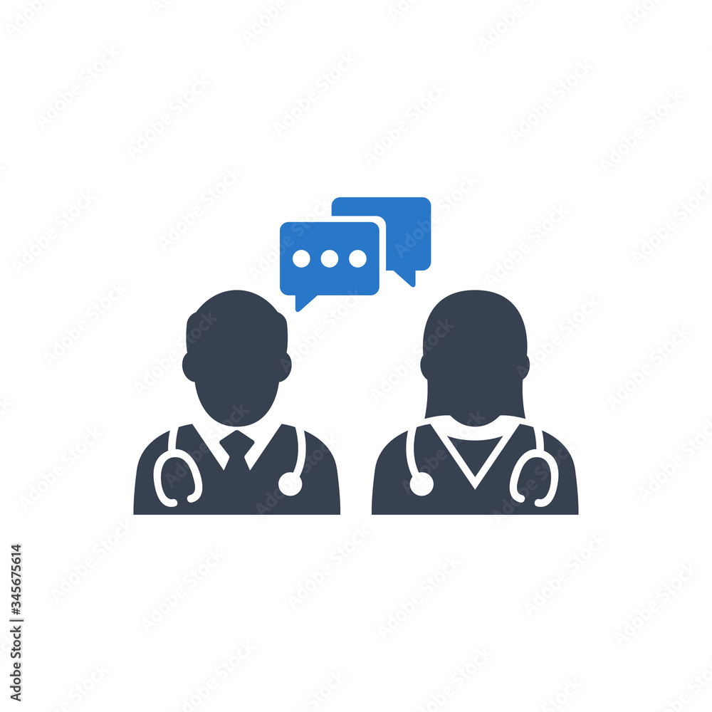 Medical specialized conversation icon Medical specialized conversation icon