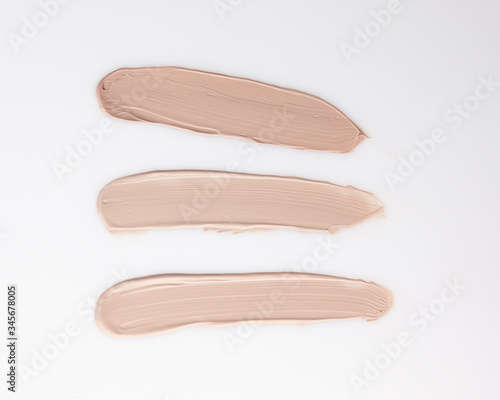The stroke and texture of foundation cream.