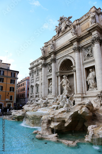 Trevi fountain (Fontana di Trevi) in Rome - Italy