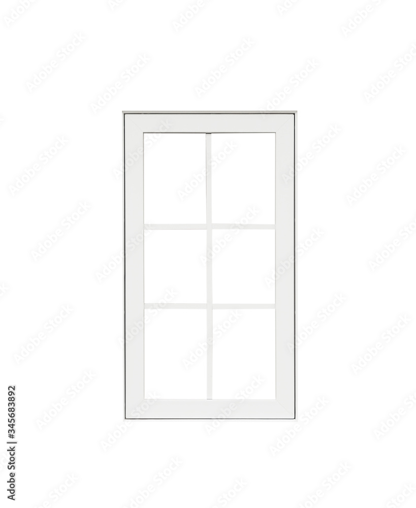 White window frame isolated on white background. White window frame isolated on white background.