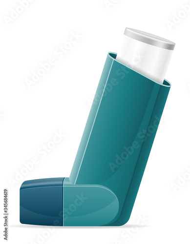 medical inhaler for patients with asthma and shortness of breath in the treatment and prevention of the disease vector illustration