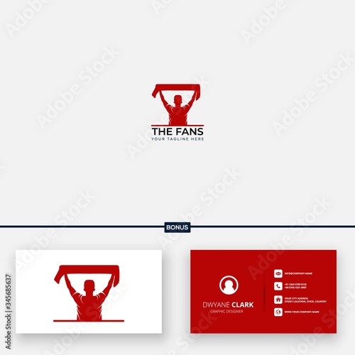 i'm the fan people logo human and fan support logo