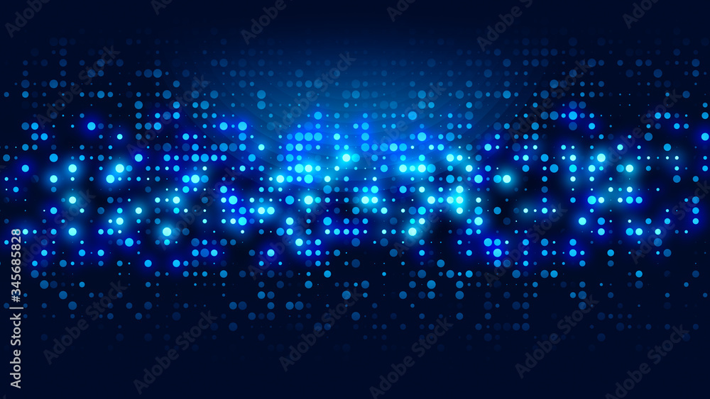 Dot blue pattern screen led light gradient texture background. Abstract technology big data digital background. 3d rendering. Dot blue pattern screen led light gradient texture background. Abstract technology big data digital background. 3d rendering.