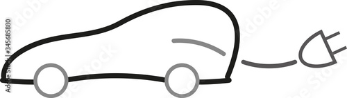 Elektroauto, Auto mit Elektromotor, moderne Technologie für Fahrzeuge, Hybrid, e-car, e-mobility, Nutzung von grüner Energie, Solarstrom nutzen, umweltbewusst handeln 