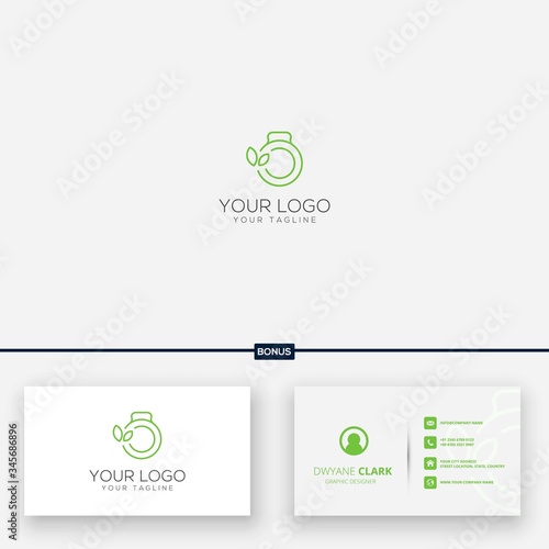 minimalist healthy and fitness nutrition logo